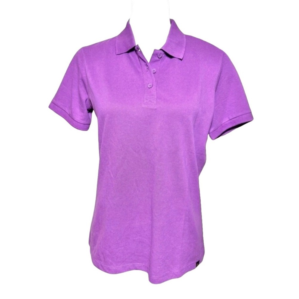 Piombo Women's Purple Polo Shirt Short Sleeve 100% Cotton Size Small NWT